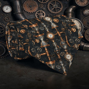 Steampunk Industrial Custom Necktie Tie