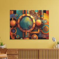 Steampunk Industrial Geometry Art