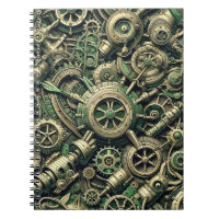 Steampunk Industrial Green Clockwork Gears