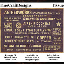 Steampunk Industrial Typography Sign FA4 Decoupage