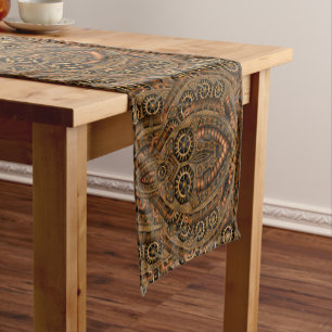 Steampunk Industrial Vintage Clockwork Short Table Runner