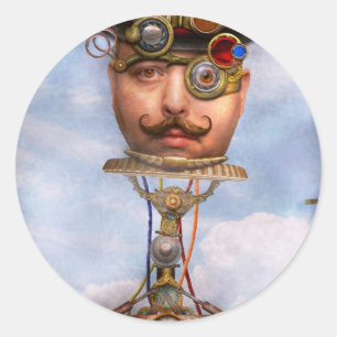 Steampunk - Integrated Classic Round Sticker