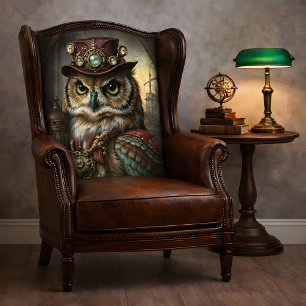 Steampunk Inventor Owl Whimsical Vintage Decoupage Tissue Paper