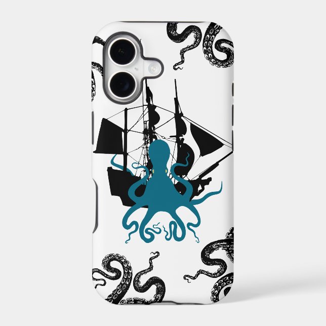 Steampunk iphone5 pirate - Kraken Octopus Attack! (Back)