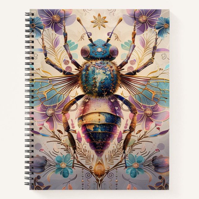 Steampunk Jewel Beetle Fantasy Art (1) Notebook (Front)