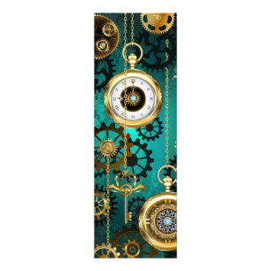 Steampunk Jewellery Watch on a Green Background Photo Print
