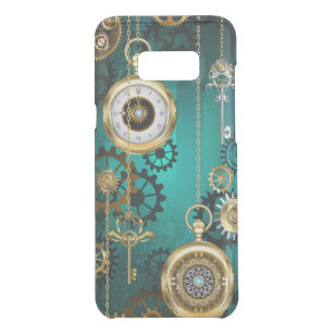 Steampunk Jewellery Watch on a Green Background Uncommon Samsung Galaxy S8 Plus Case