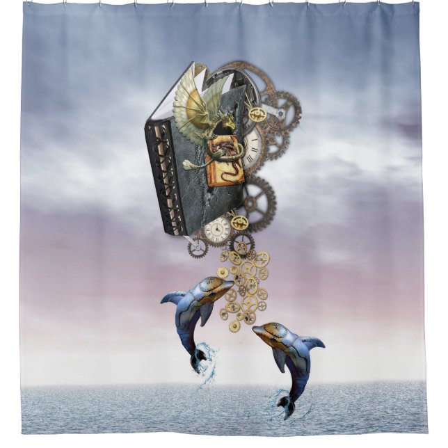 Steampunk jumping dolphins (Front)