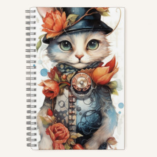 Steampunk Kitten Cat Notebook