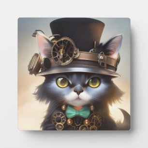 Steampunk Kitten Plaque