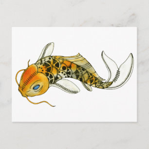 Steampunk Koi Postcard