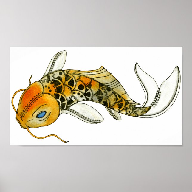 Steampunk Koi Poster (Front)