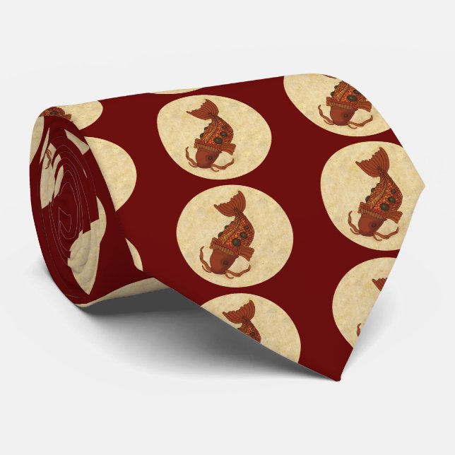 Steampunk Koi Tie (Rolled)