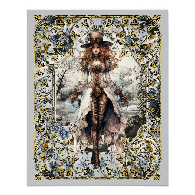 Steampunk Lady 105 Poster (Front)