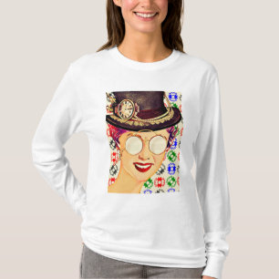 Steampunk Lady Colorful Gears Original art T-Shirt