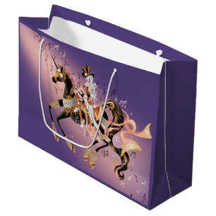 Steampunk Lady on Mechanical Horse  Large Gift Bag