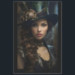 Steampunk Lady Tissue Paper<br><div class="desc">A steampunk lady with a green top hat full of gadgets</div>