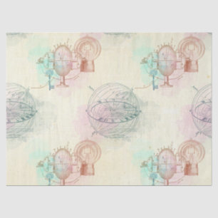 Steampunk Lights, Microphones and Dials on Yellow Tissue Paper