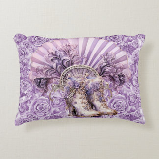 Steampunk Lilac Fan and Boots Lumbar Pillow