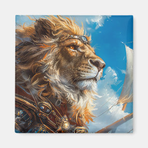 Steampunk Lion Magnet
