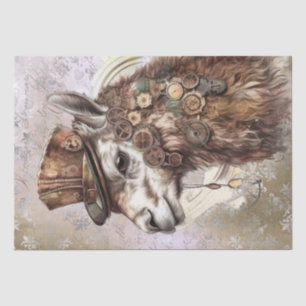 Steampunk Llama Tissue Paper