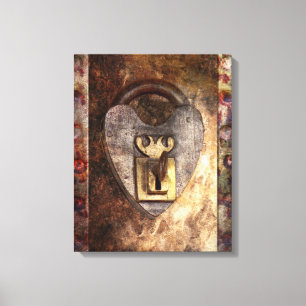 Steampunk - Locksmith - The key to my heart Canvas Print