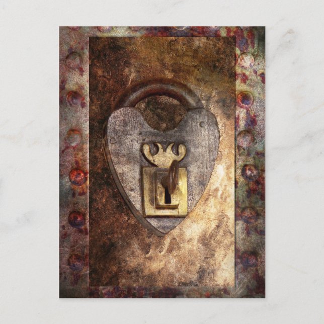 Steampunk - Locksmith - The key to my heart Postcard (Front)