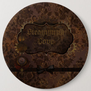 Steampunk Love 2 6 Inch Round Button