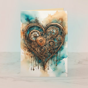 Steampunk Love Valentine Card