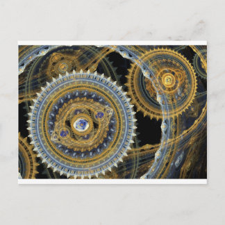 Steampunk machine postcard