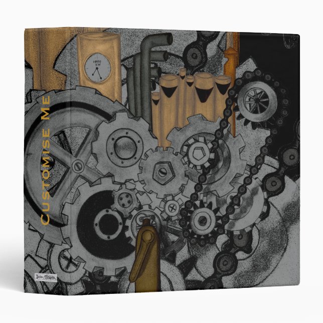 Steampunk Machinery Binder (Front/Spine)