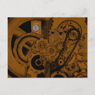 Steampunk Machinery (Copper) Postcard