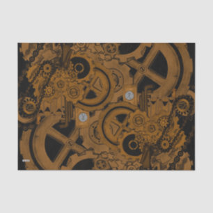 Steampunk Machinery (Copper ) Tissue Paper