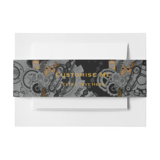 Steampunk Machinery (Full Colour) Invitation Belly Band