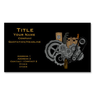 Steampunk Machinery (Full Colour) Magnetic Business Card