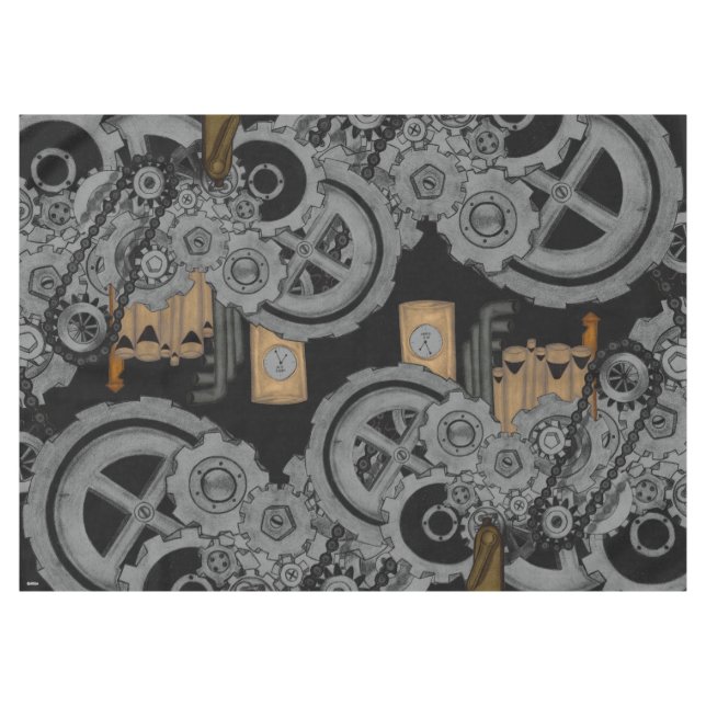 Steampunk Machinery (Full Colour) Tablecloth (Front (Horizontal))
