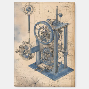 Steampunk Machinery Junk Journal Page Magnet