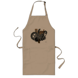 Steampunk Machinery Long Apron