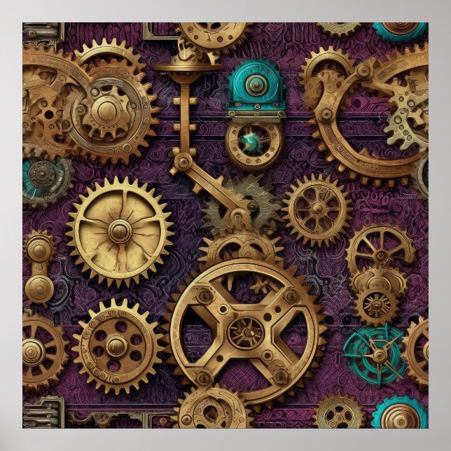 Steampunk Machinery Poster (Front)