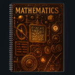 Steampunk Mathematics Notebook<br><div class="desc">Unleash the beauty of numbers with this intricately designed steampunk mathematics notebook. Featuring golden gears,  vintage math symbols,  equations,  and mechanical instruments,  this design celebrates the elegance of logic and precision. A perfect gift for math lovers,  students,  engineers,  or anyone who finds magic in numbers and machinery.</div>
