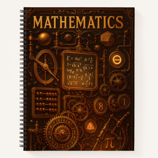 Steampunk Mathematics Notebook (Front)