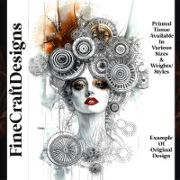 Steampunk Mechanical Elegant Woman N1 Decoupage