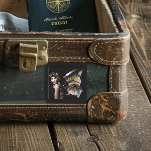 Steampunk Mechanical Fairy Square Sticker