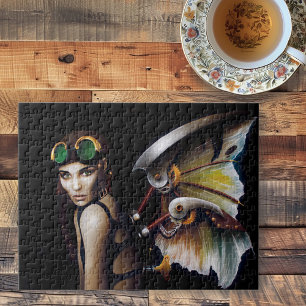 Steampunk Mechanical Fairy Wings Goggles  Jigsaw Puzzle