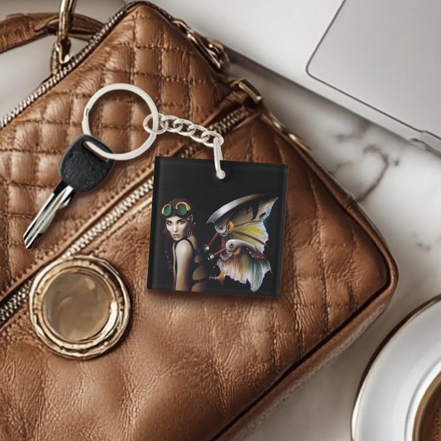 Steampunk Mechanical Fairy Wings Goggles  Keychain (Creator Uploaded)