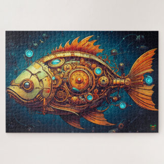 🐙Steampunk Mechanical Fish Puzzle 🐟