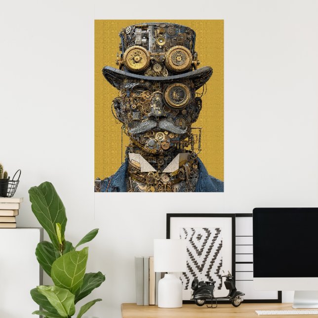 Steampunk Mechanical Gentleman Poster (Home Office)