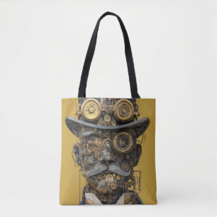 Steampunk Mechanical Gentleman Tote Bag