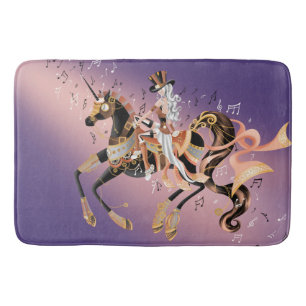 Steampunk Mechanical Horse & Lady Bath Mat