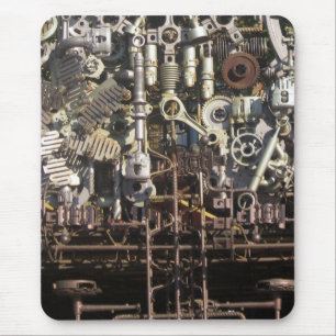 Steampunk mechanical machinery machines mouse pad